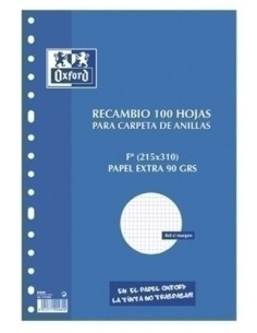 RECAMBIO OXF. Fº 100H 16 TAL. CD.4 AZUL